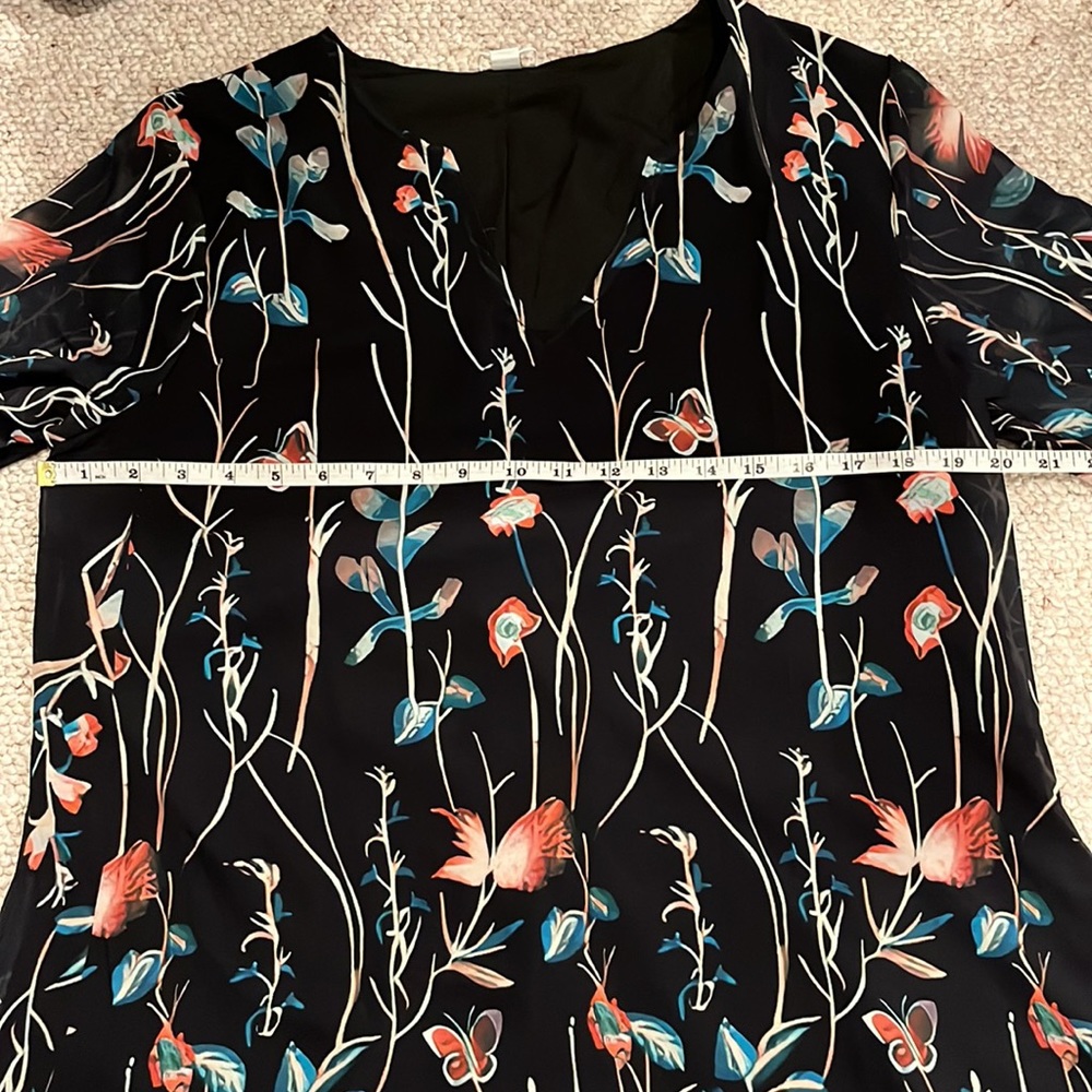 Floral & butterfly boho midi dress L - Picture 8 of 12